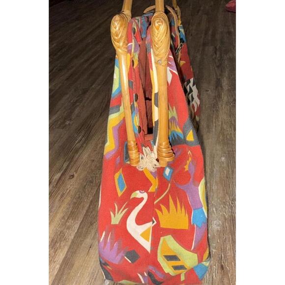 Sun N Sand Vintage Large Doctors Cotton Rhino Handbag Tribal Buckle Bag - Picture 10 of 15